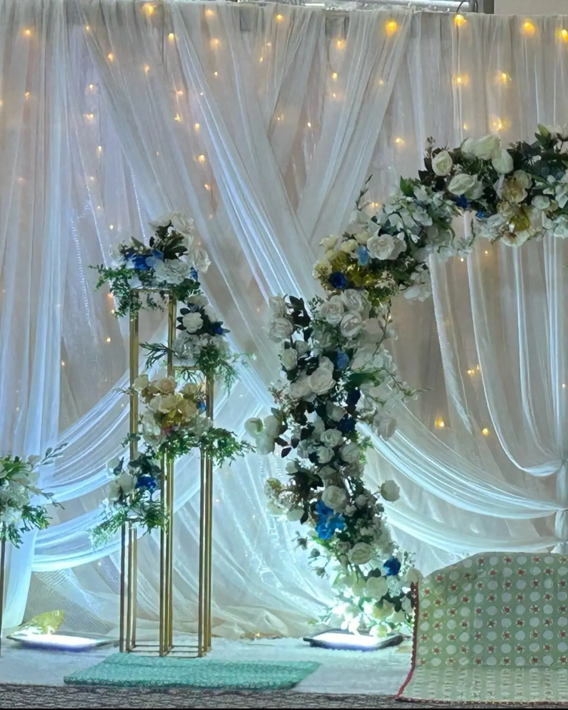 A floral stage